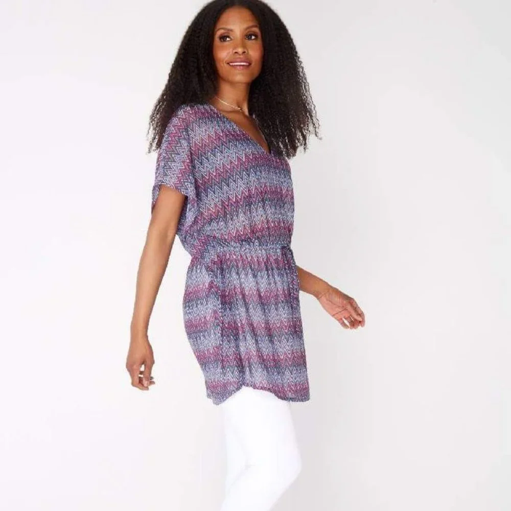 Ruby Ribbon Flamestitch Tunic #0342 Size XS-M
